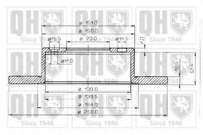 QUINTON HAZELL bdc3542 -  Тормозной диск